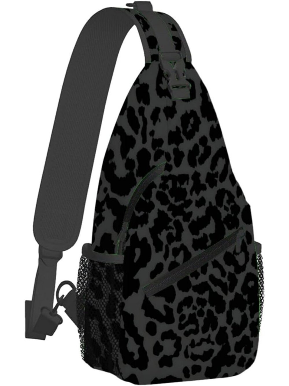 Unisex Black Halloween Bat Sling Backpack Travel Hiking Crossbody Bag